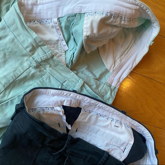 Paper Boy Chino Shorts 32 Black & Teal Lot - Picture 4 of 4